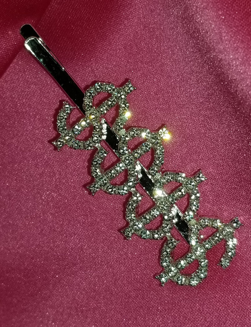 MONEY $$$$ RHINESTONE DRIP CLIP