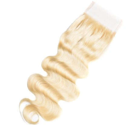 RUSSIAN BLONDE 1B/613 4" X 4" LACE CLOSURE